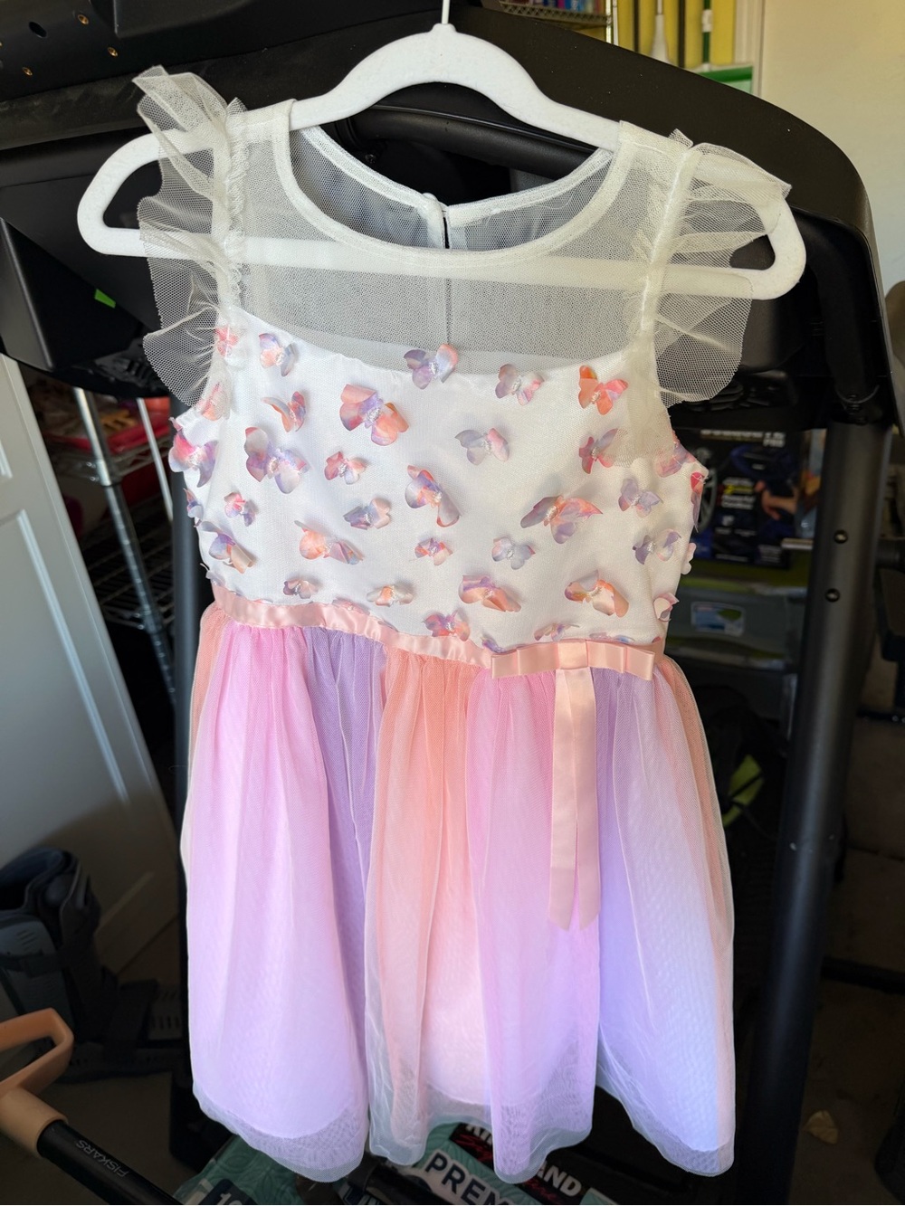Jona Michelle Pink & Lavender Butterfly Tulle Dress